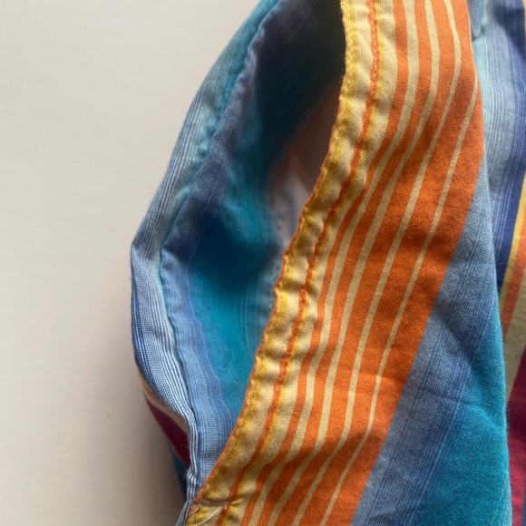 Faconnable Mens Swimtrunks Bathing Suit Multi Color Stripped Pattern Size M - Picture 3 of 9